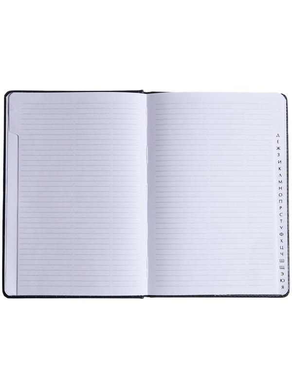 Телефонная книга А5 64л deVENTE.Wild,тв обл иск кожа,крм бл70г/м2,т син