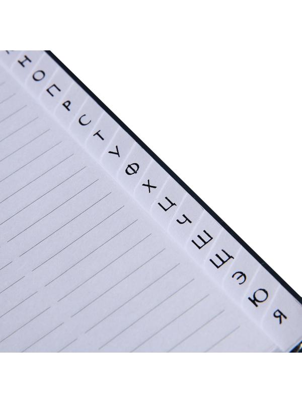 Телефонная книга А5 64л deVENTE.Wild,тв обл иск кожа,крм бл70г/м2,т син