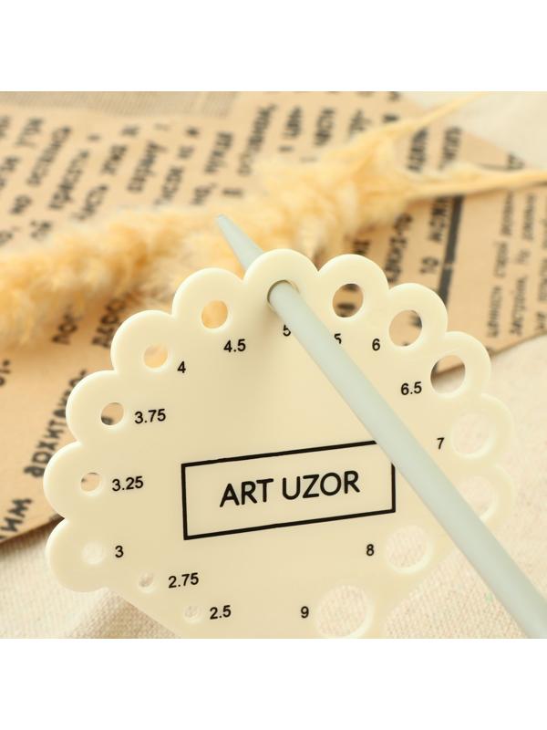 Линейка для определения размера спиц для вязания, 8 × 7,5 см