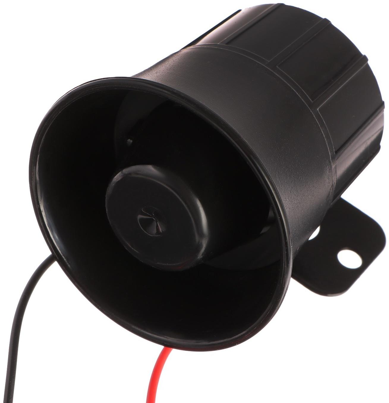 Звуковой сигнал, 1 тон, 12 В, 6 Вт, 105 дБ, провод 27 см