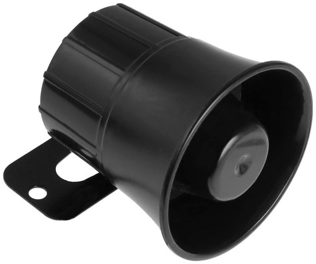 Звуковой сигнал, 1 тон, 12 В, 6 Вт, 105 дБ, провод 27 см