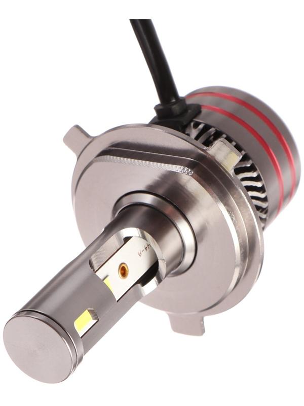 Автолампа светодиодная Н4, 12 В, 30 Вт,  2160 Лм, провод 20 см, свет белый, 2 шт