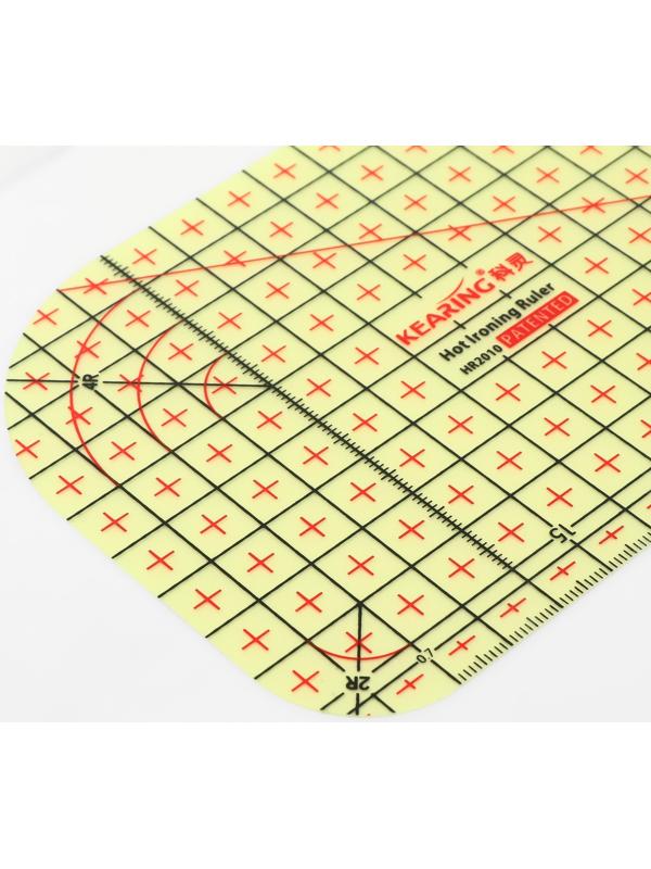 Лекало портновское метрическое, жаропрочное, 20 × 10 см, цвет жёлтый