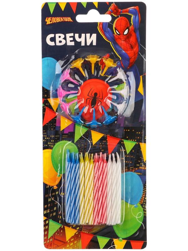 Набор свечей для торта, Человек-Паук,24 шт.