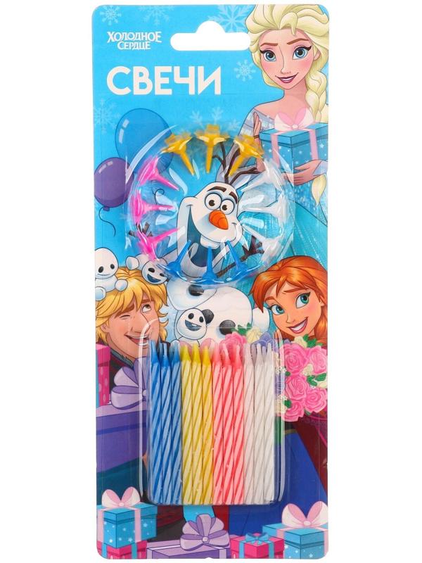 Набор свечей для торта, Холодное сердце,24 шт.