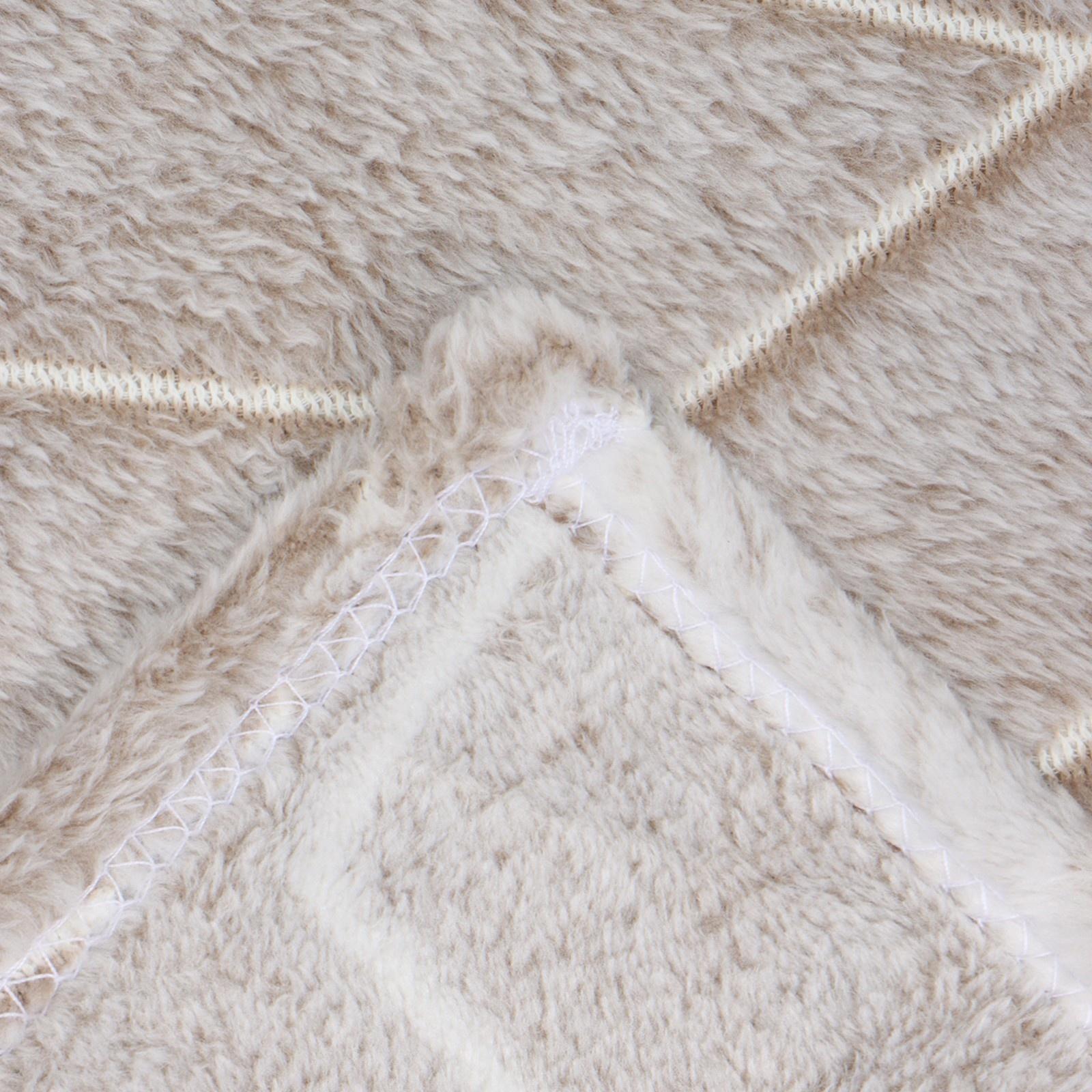 Плед светящийся Casa Conforte Stella Geometry, 150х200 см, цвет беж, фланель 190 гр/м, полиэстер