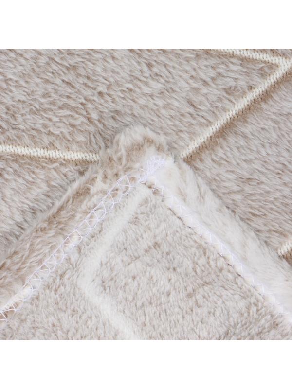 Плед светящийся Casa Conforte Stella Geometry, 150х200 см, цвет беж, фланель 190 гр/м, полиэстер