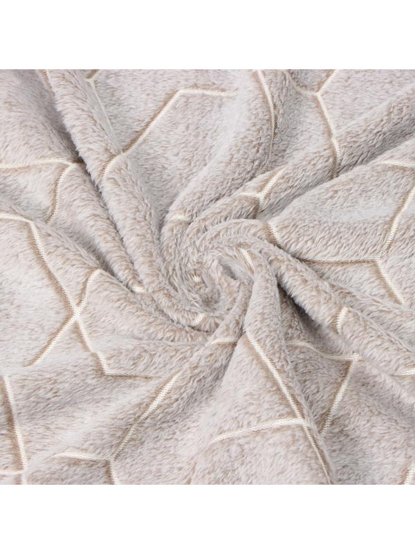 Плед светящийся Casa Conforte Stella Geometry, 150х200 см, цвет беж, фланель 190 гр/м, полиэстер