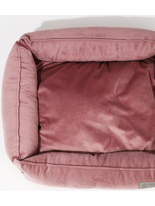 Лежанка для кошек и собак велюровая Pet Lab, 45 х 40 х 15 см, розовая