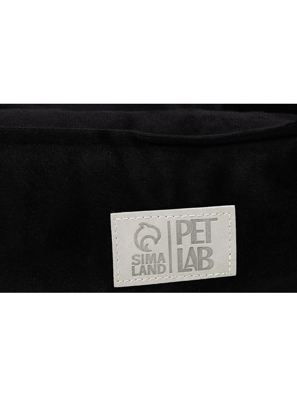 Лежанка для кошек и собак велюровая Pet Lab, 45 х 40 х 15 см, черная
