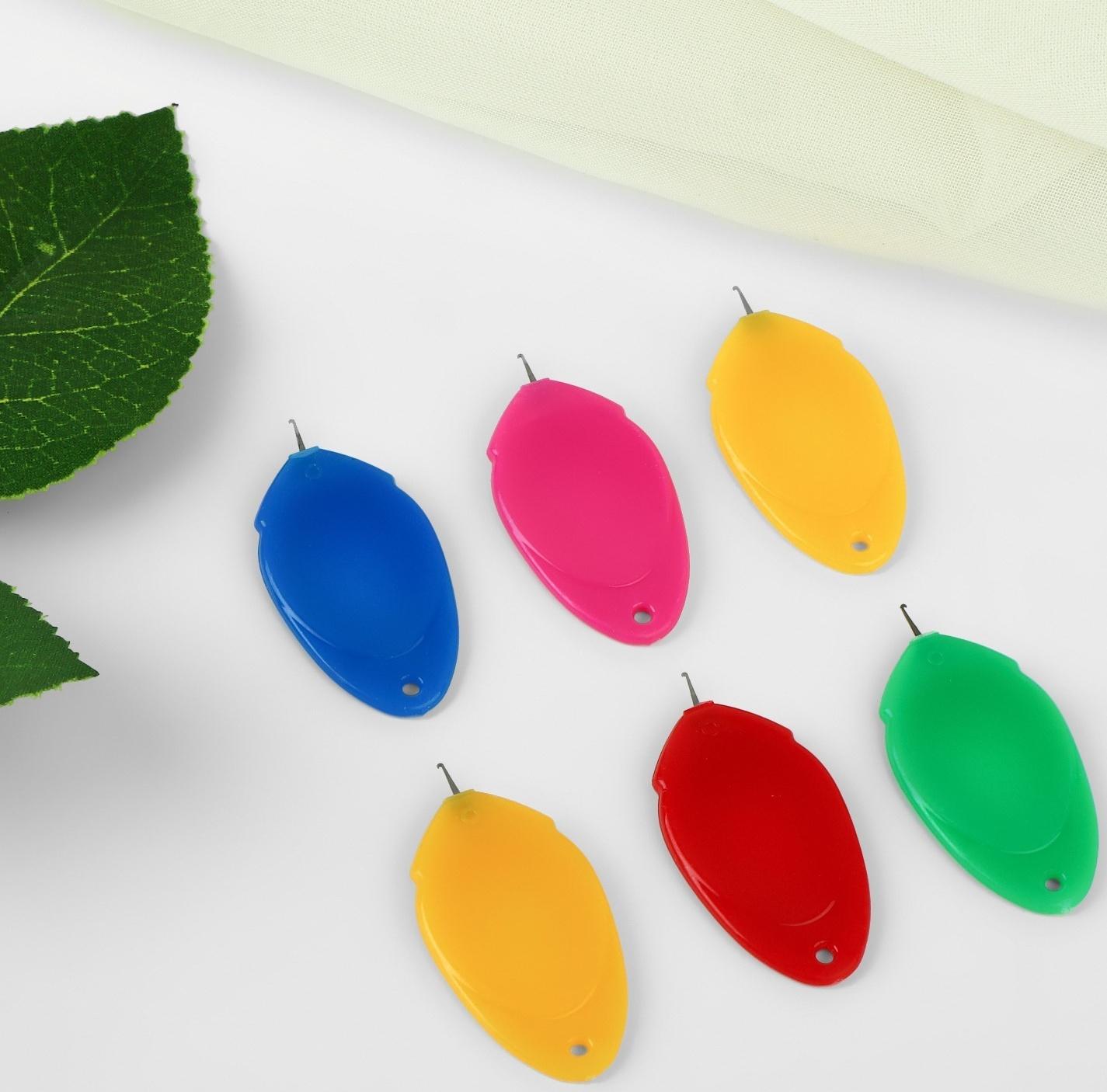 Нитевдеватели, 4 × 2 см, 6 шт, цвет разноцветный