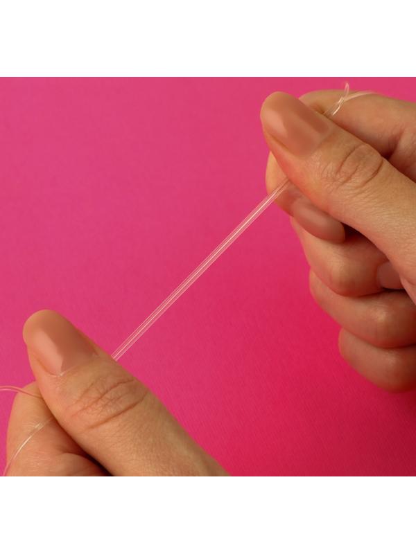 Бретели силиконовые, фурнитура металл, 1 мм, 40 см, пара, цвет прозрачный