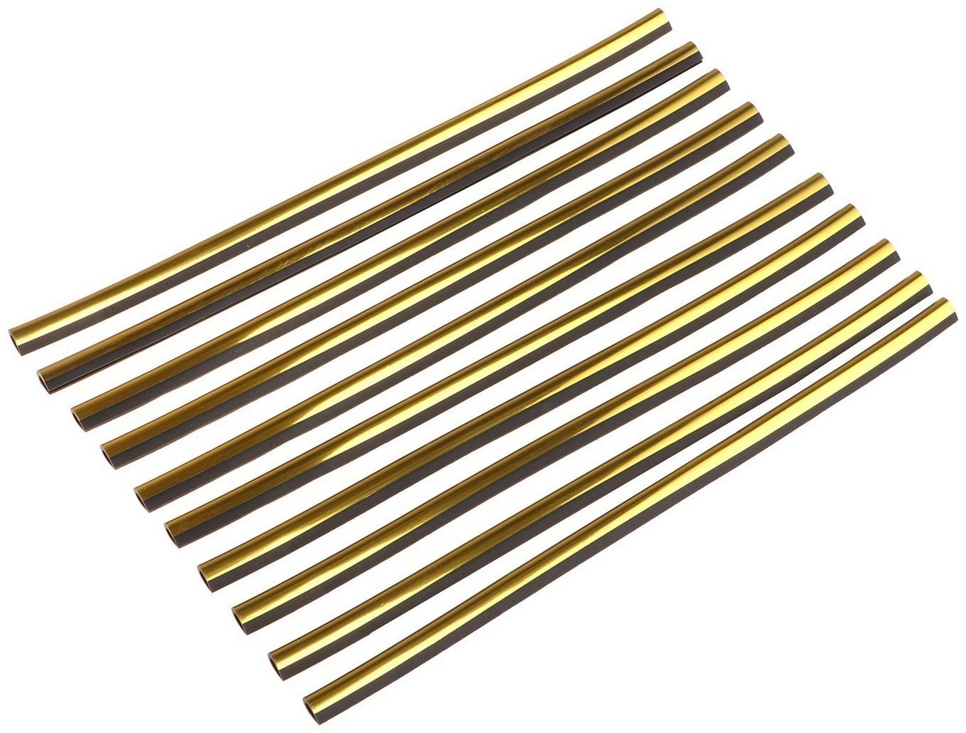 Накладки на дефлектор 19 см, золотой, набор 10 шт