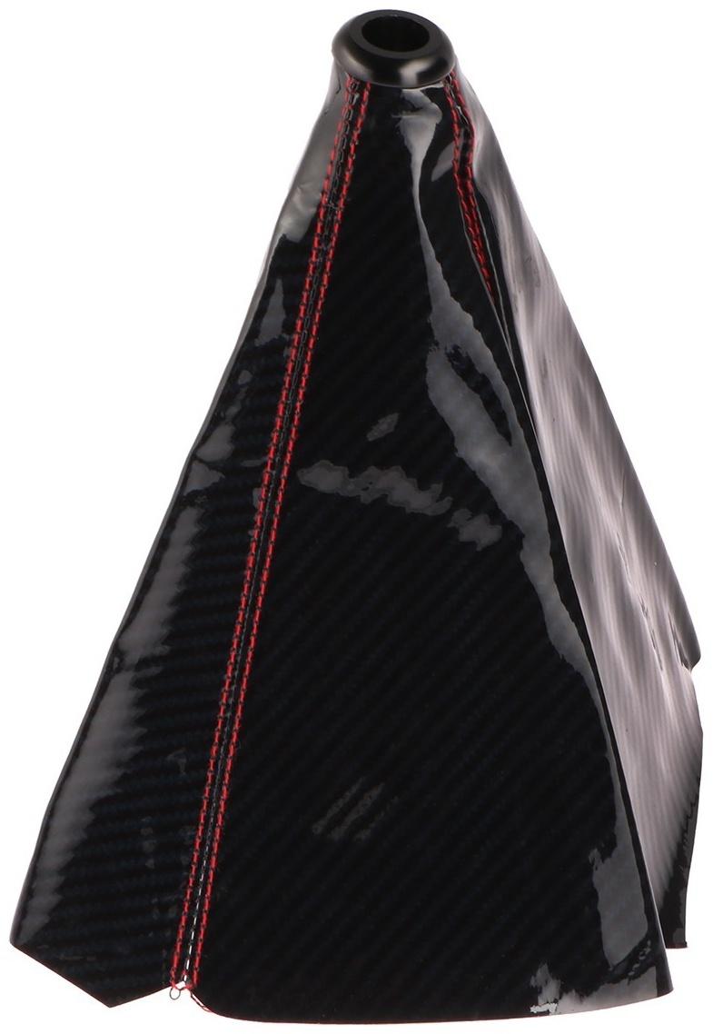 Кожух рычага КПП, универсальный, под карбон, черный глянец