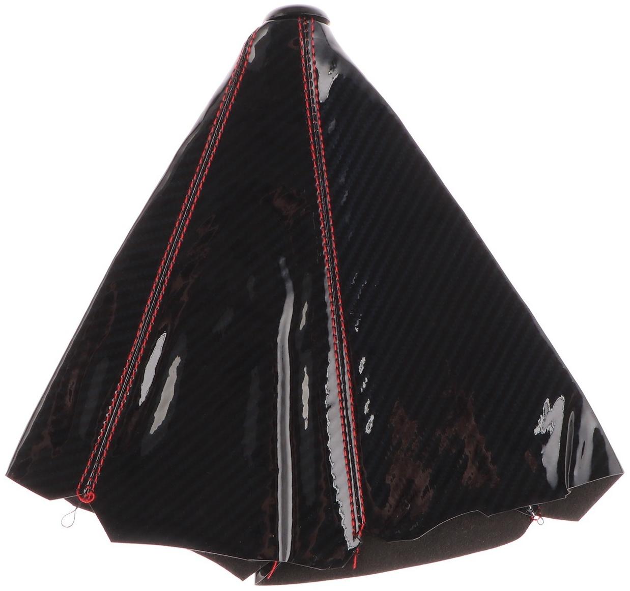 Кожух рычага КПП, универсальный, под карбон, черный глянец