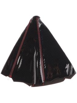 Кожух рычага КПП, универсальный, под карбон, черный глянец