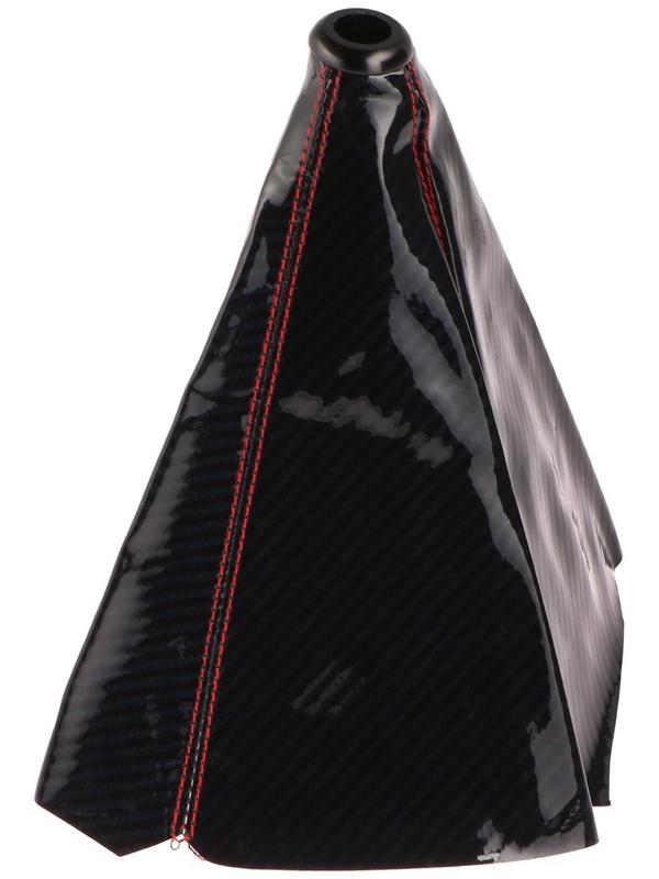 Кожух рычага КПП, универсальный, под карбон, черный глянец