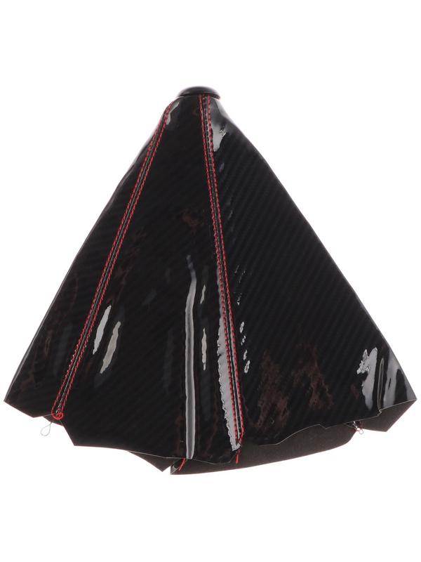 Кожух рычага КПП, универсальный, под карбон, черный глянец