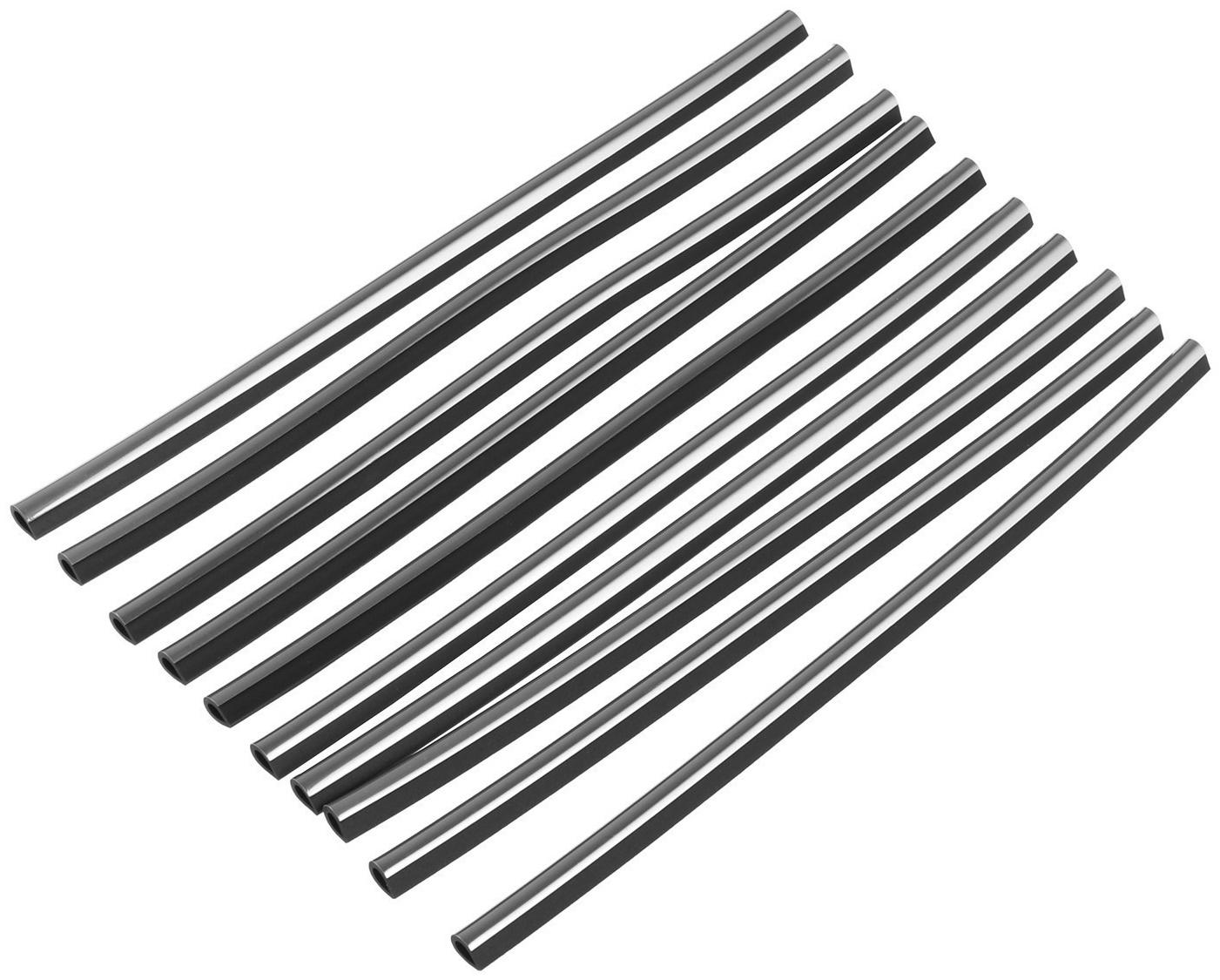 Накладки на дефлектор 19 см, хром, набор 10 шт