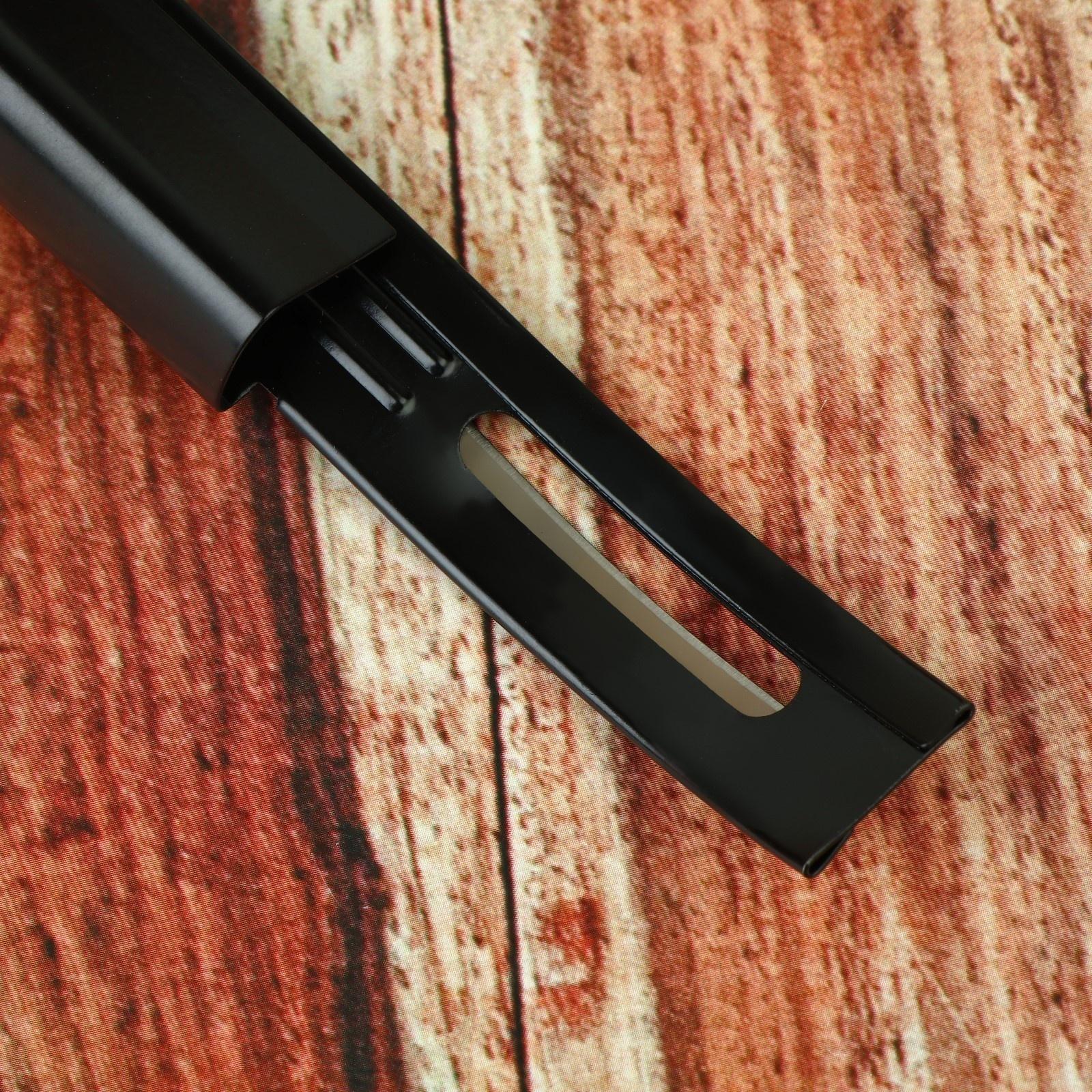 Рубанок для обработки краёв кожи, с тремя сменными лезвиями, 17,2 см, цвет чёрный