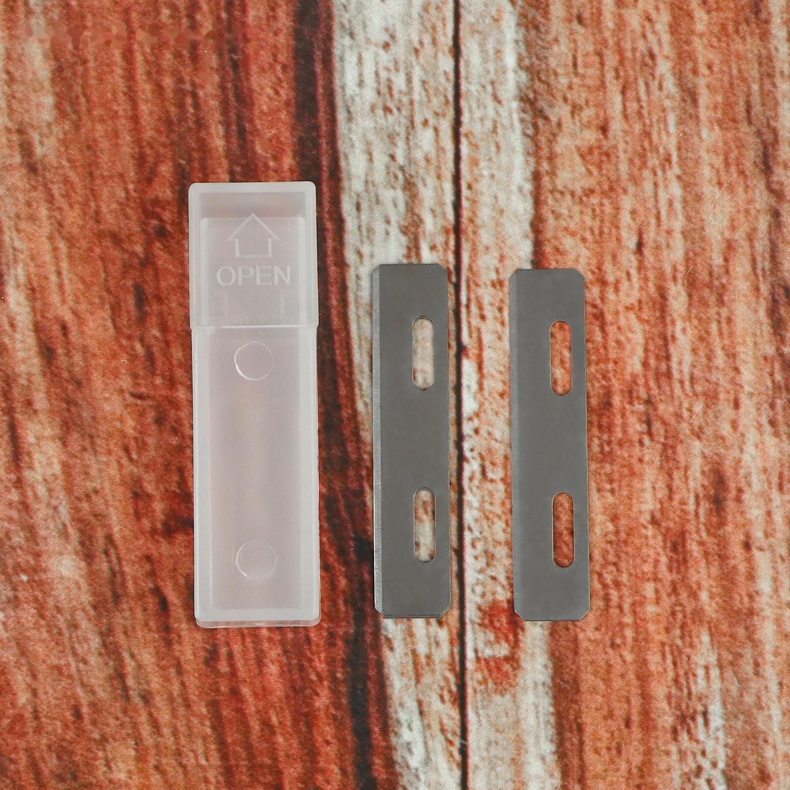 Рубанок для обработки краёв кожи, с тремя сменными лезвиями, 17,2 см, цвет чёрный