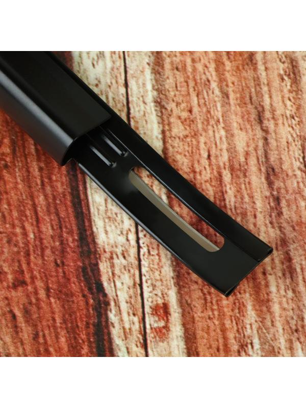 Рубанок для обработки краёв кожи, с тремя сменными лезвиями, 17,2 см, цвет чёрный