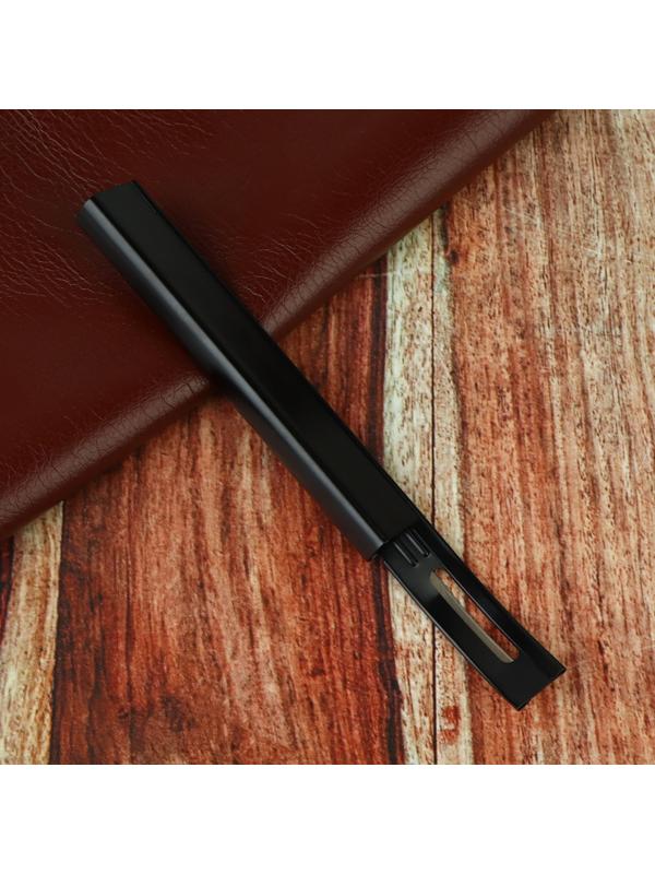 Рубанок для обработки краёв кожи, с тремя сменными лезвиями, 17,2 см, цвет чёрный