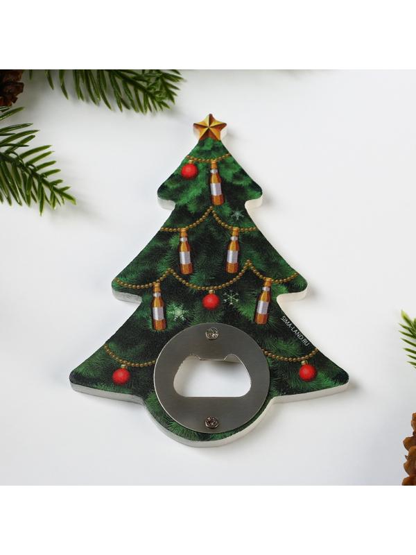 Открывашка для пива «Ёлка», 10.3,х13.2 см