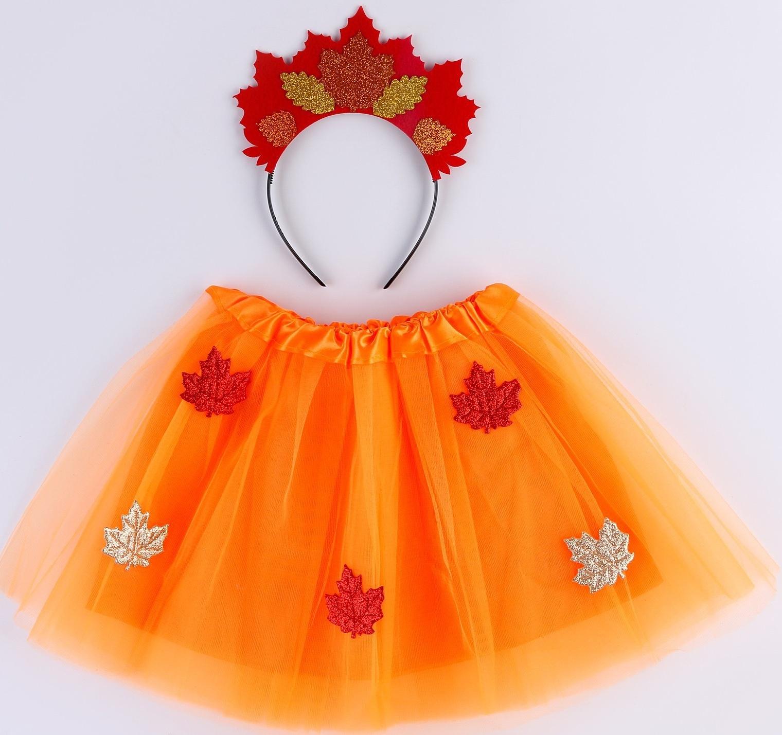 Карнавальный набор «Осенняя принцесса»: юбка и ободок