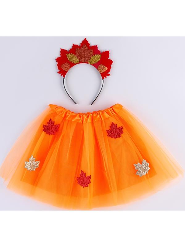 Карнавальный набор «Осенняя принцесса»: юбка и ободок