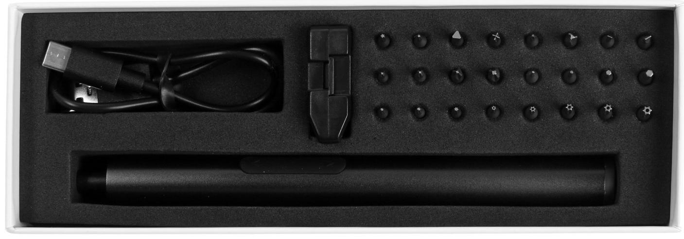 Аккумуляторная отвертка для точных работ ТУНДРА ПРОФИ, 3.6 В, 0.35 Ач,  Li-ion, 27 предметов   97037