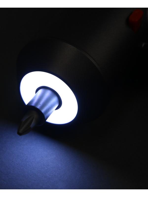 Аккумуляторная отвертка ТУНДРА ПРОФИ, 3.6 В, 2 Ач, Li-ion, 220 об/мин, 12 предметов, кейс