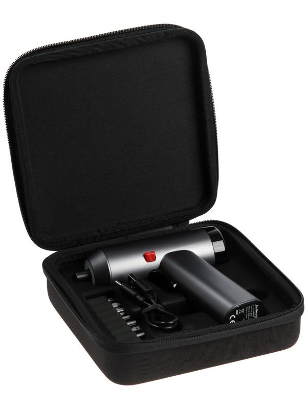 Аккумуляторная отвертка ТУНДРА ПРОФИ, 3.6 В, 2 Ач, Li-ion, 220 об/мин, 12 предметов, кейс