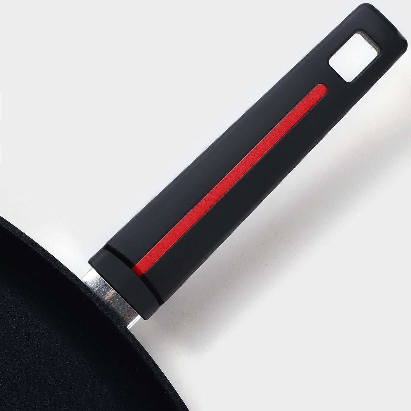 Сковорода гриль квадратная Magistro Flame, 28×28 см, антипригарное покрытие, индукция