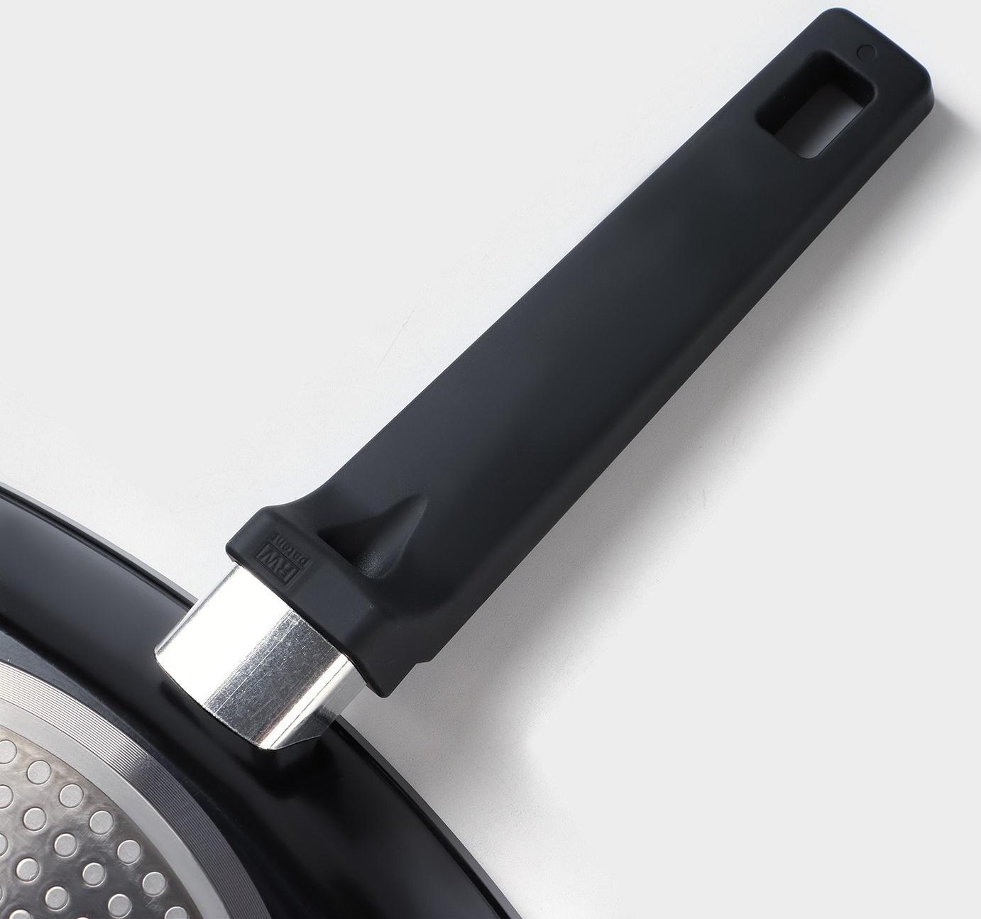 Сковорода гриль квадратная Magistro Flame, 28×28 см, антипригарное покрытие, индукция