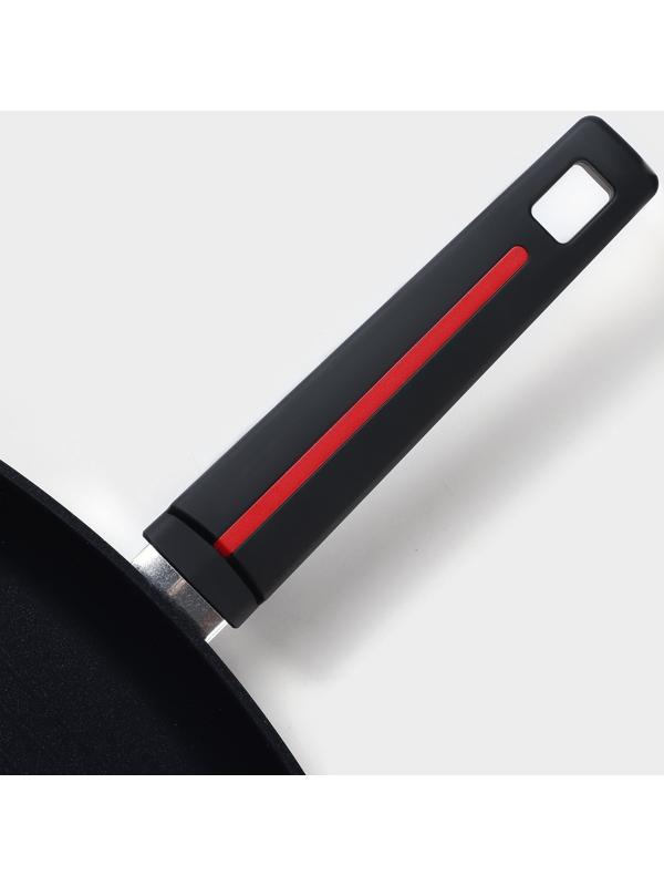 Сковорода гриль квадратная Magistro Flame, 28×28 см, антипригарное покрытие, индукция