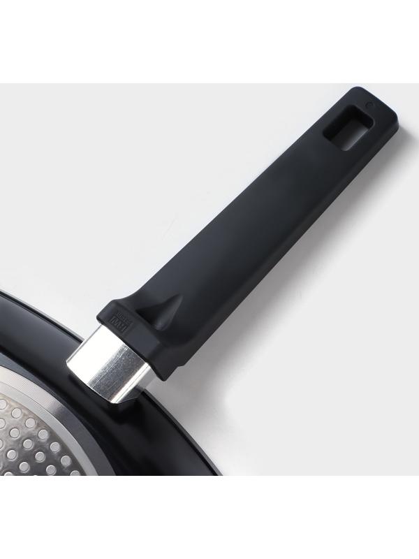 Сковорода гриль квадратная Magistro Flame, 28×28 см, антипригарное покрытие, индукция