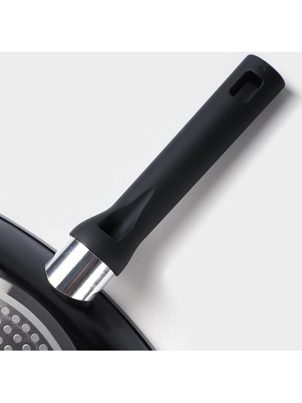 Сковорода гриль квадратная Magistro Warrior, 28×28 см, антипригарное покрытие, индукция