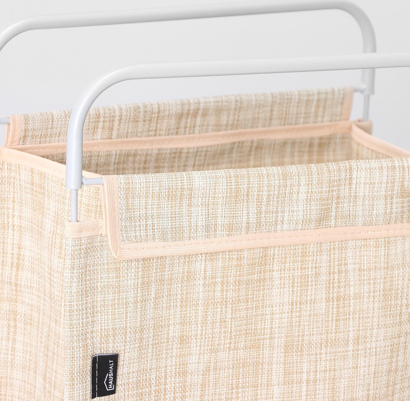 Корзина для белья, 40,5×31×75 см, цвет бежевый