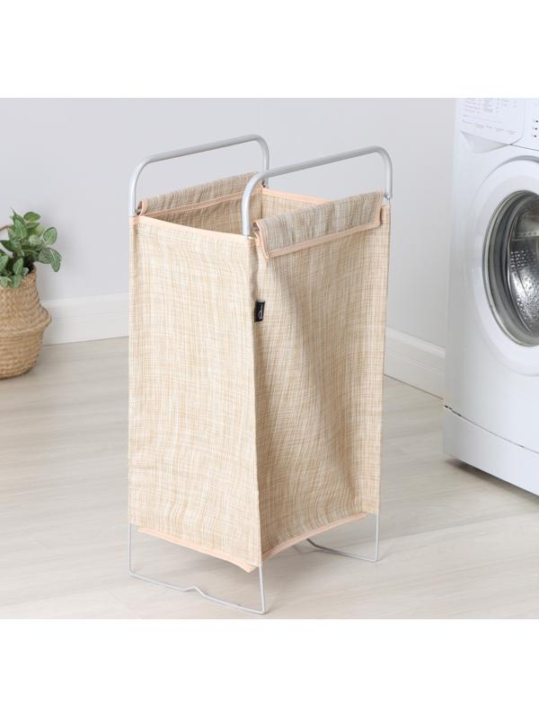 Корзина для белья, 40,5×31×75 см, цвет бежевый