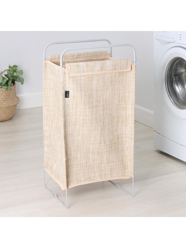 Корзина для белья, 40,5×31×75 см, цвет бежевый