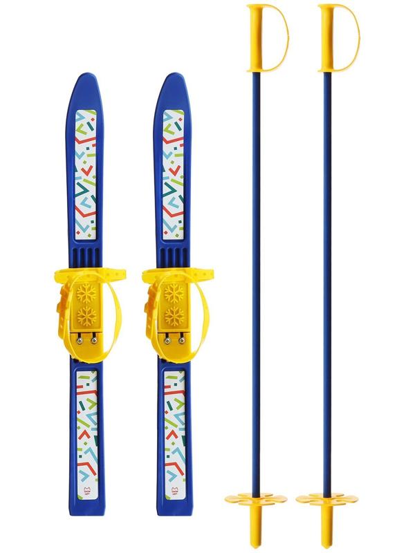 Комплект лыжный детский Snow Cat: лыжи 66 см, палки 75 см