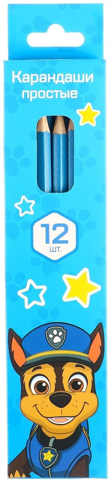 Карандаш чернографитный, набор 12 штук, Щенячий патруль
