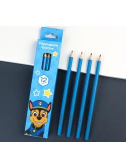 Карандаш чернографитный, набор 12 штук, Щенячий патруль