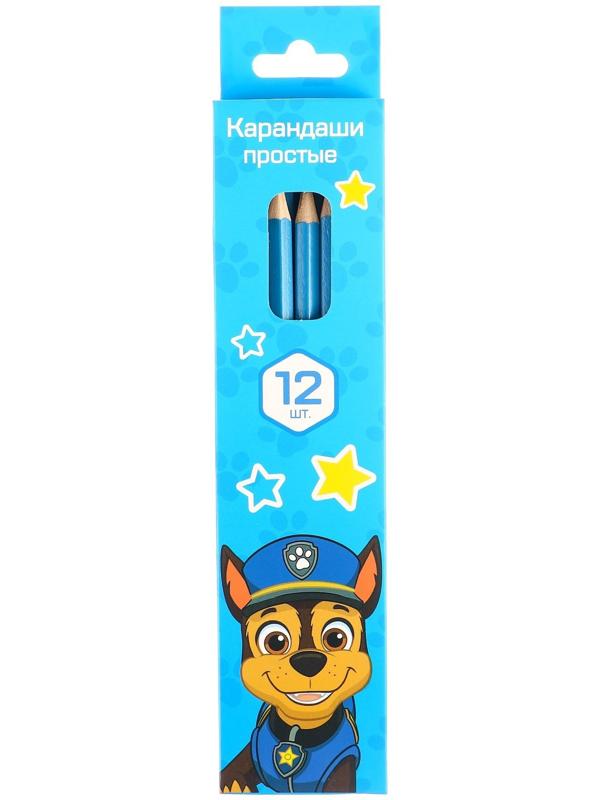Карандаш чернографитный, набор 12 штук, Щенячий патруль