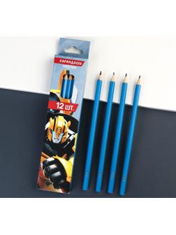 Карандаш чернографитный, набор 12 штук, Трансформеры