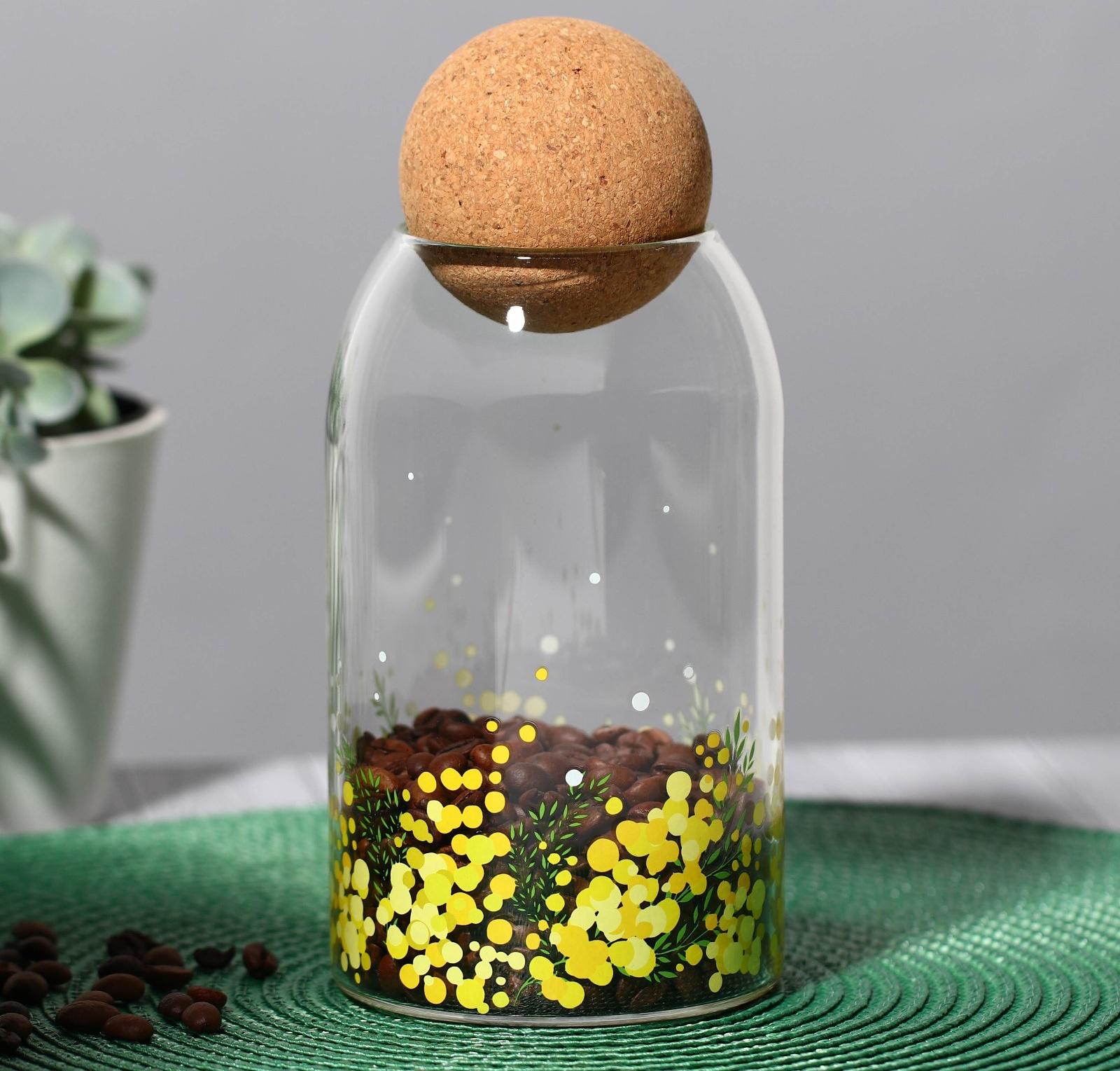 Банка для хранения «Нежная мимоза», 800 мл