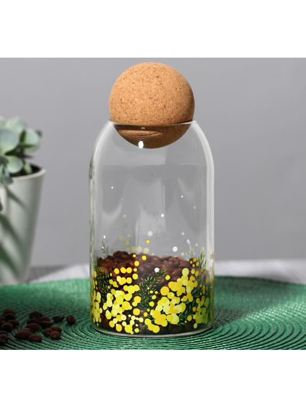 Банка для хранения «Нежная мимоза», 800 мл