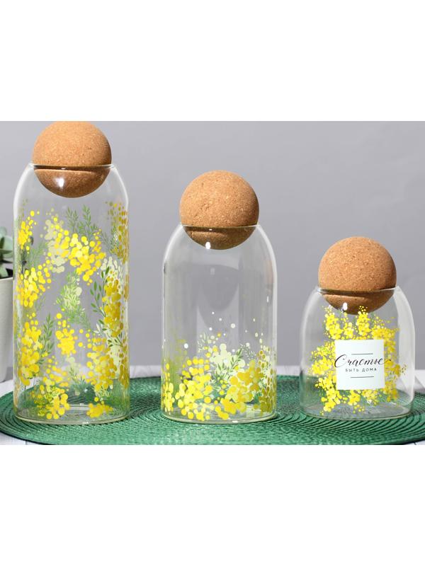 Банка для хранения «Нежная мимоза», 800 мл