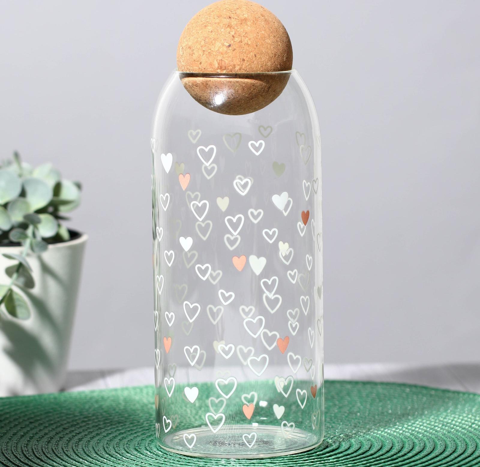 Банка для хранения «Сердечки», 1000 мл